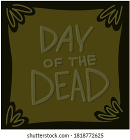 Day of the dead spanish text lettering illustration. Vector illustration. element for logo, label, emblem, sign, poster, t shirt. Vector illustration
