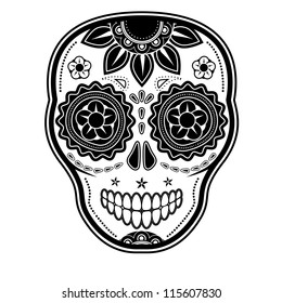 Day of the dead sugar skull