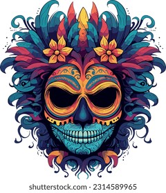 El día de la muerte de la imagen prediseñada del azucarero, vector digitalMaterial gráfico de fondo transparente