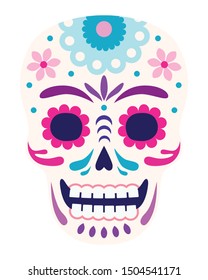 day of the dead, sugar skull, flat design