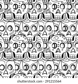 Day of the Dead Sugar Skull Seamless pattern