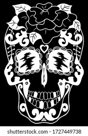 Day of  The Dead  sugar skull . Vector illustration