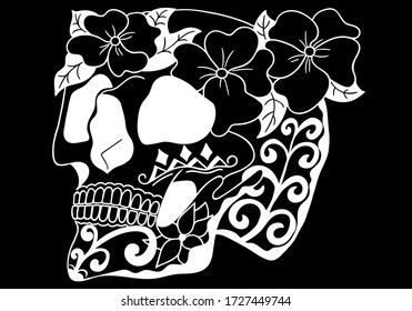 Day of  The Dead  sugar skull . Vector illustration
