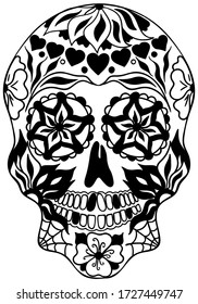 Day of  The Dead  sugar skull . Vector illustration