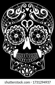 Day of  The Dead  sugar skull . Vector illustration