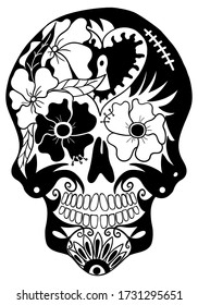 Day of  The Dead  sugar skull . Vector illustration