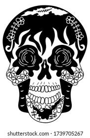 Day of  The Dead  sugar skull . Vector illustration