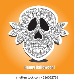 Day of the Dead  Sugar Skull -  Vector helloween card