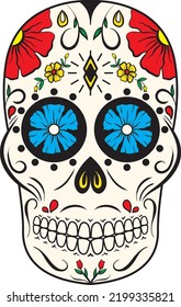 Day of Dead Sugar Skull vector illustration