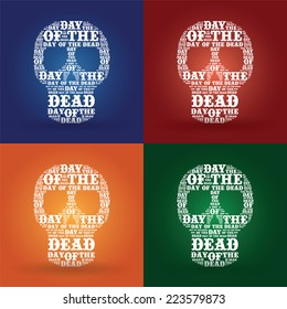 Day Of The Dead Sugar Skull Vector Set With Different Backgrounds