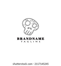 day of the dead symbol logo icon cartoon design template black modern isolated vector illustration