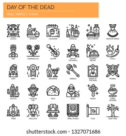 Day of the dead , Thin Line and Pixel Perfect Icons