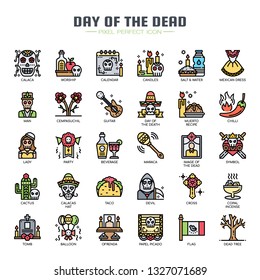 Day of the dead , Thin Line and Pixel Perfect Icons