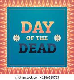 day of dead traditional mexican halloween dia de los muertos holiday party decoration invitation greeting card flat vector illustration