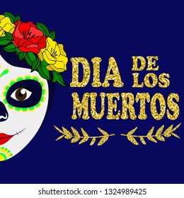Day Of Dead Traditional Mexican Halloween Dia De Los Muertos Holiday Party Decoration Banner 