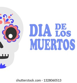 Day Of Dead Traditional Mexican Halloween Dia De Los Muertos Holiday Party Decoration Banner