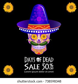 Day Of Dead Traditional Sale background