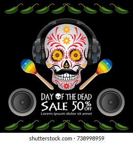 Day Of  the Dead Traditional Sale background