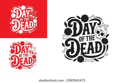 Day of the dead typography design 