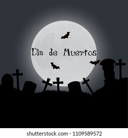 Day of the dead vector background illustration culture symbol holiday card flat black muertos dia
