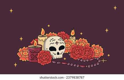 Day of The Dead vector banner