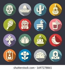 Day of the Dead vector icons