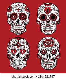 Day of the dead vector illustration set