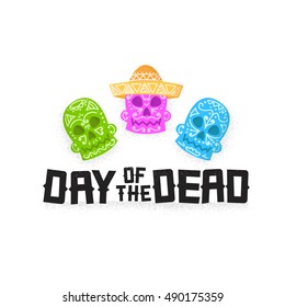 Day of the dead. Vector label