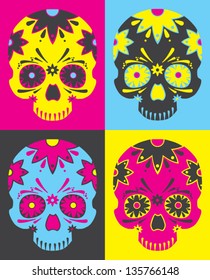 Day of the dead vector pop art