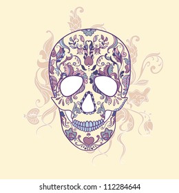 Day of the dead vector. Sugar Skull.