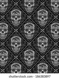 Day of the Dead Wallpaper Pattern