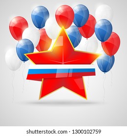 Day of the defender of Fatherland. The day of Soviet and Russian Armies. Vector illustration