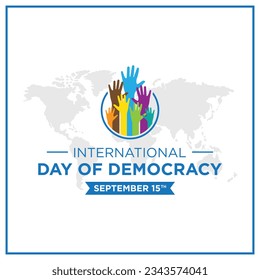 Day of democracy greetings vector.