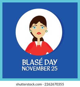 Blasé Day . Design suitable for greeting card poster and banner