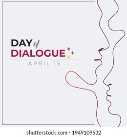 Day of Dialogue. white abstract background
