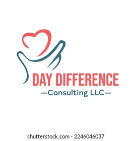 Day  difference logo, heart love, celebration  vector, non profit organization logo, life coaching, cosultation