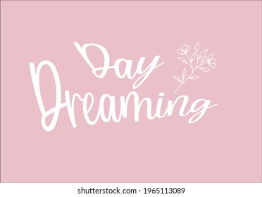 day dreaming and flowers shape design vector