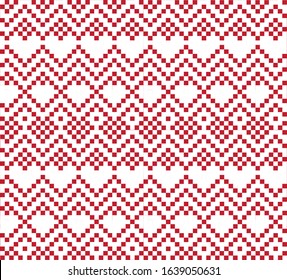 Valentine’s Day Fair Isle Seamless Pattern for Valentine’s Day, print designs, fashion textiles, knitwear, etc.