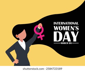 Women’s Day Female Gender Symbol. Gender equality and of the female empowerment movement.