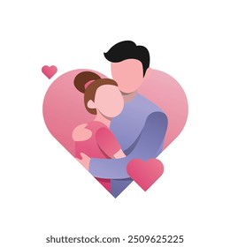 Valentine’s Day Flat Design for Romantic Couples