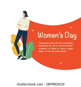 Ilustración plana del día de la mujer, día de la madre