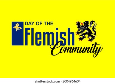Day of the Flemish Community. Holiday concept. Template for background, banner, card, poster, t-shirt with text inscription