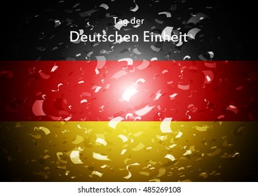 Day of German unity abstract design. Tag der deutschen Einheit. Vector graphic background