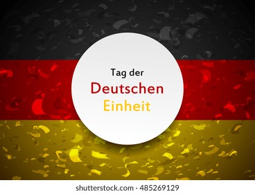 Day of German unity abstract design. Tag der deutschen Einheit. Vector graphic background