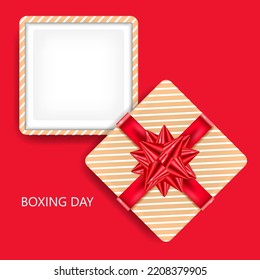 Day of gifts 3d gift box Vector illustration