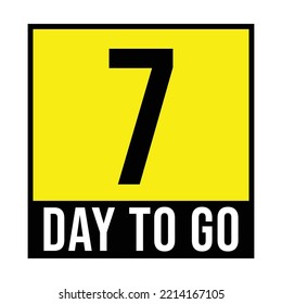 Day to go sign label simple vector, Days to go badges, number of day left and going timestamp. Date numbers, calendar pages isolated vector illustration icons set