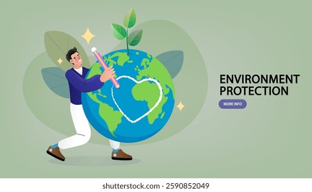 Day good for World Kindness Day celebrate. Green city. sustainable development concept. save the planet. save energy. green ecology and save energy for environment conservation. Vector illustration.