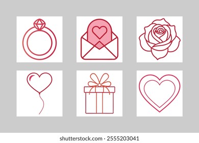 Valentine’s Day Graphic Elements set.