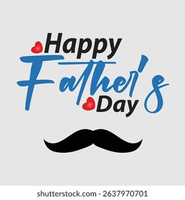 Father’s Day Greeting Card Design – Calligraphy, Typography, and Heart Symbol Graphic