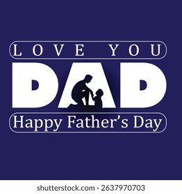 Father’s Day Greeting Card Design – Calligraphy, Typography, and Heart Symbol Graphic